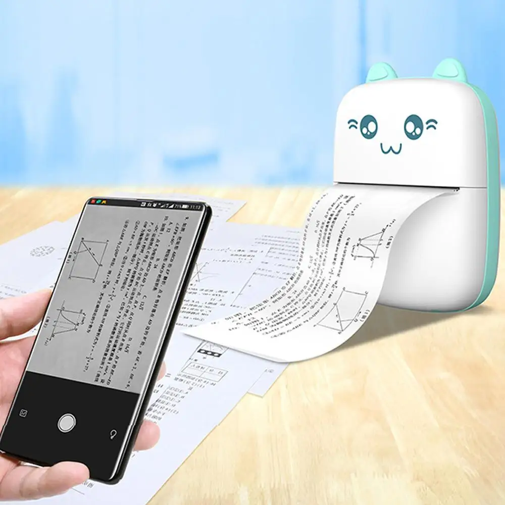 Bluetooth-compatible Photo Thermal Printer Cartoon Portable Mobile Note 58mm 2inch A6 for Android Phone | Компьютеры и офис