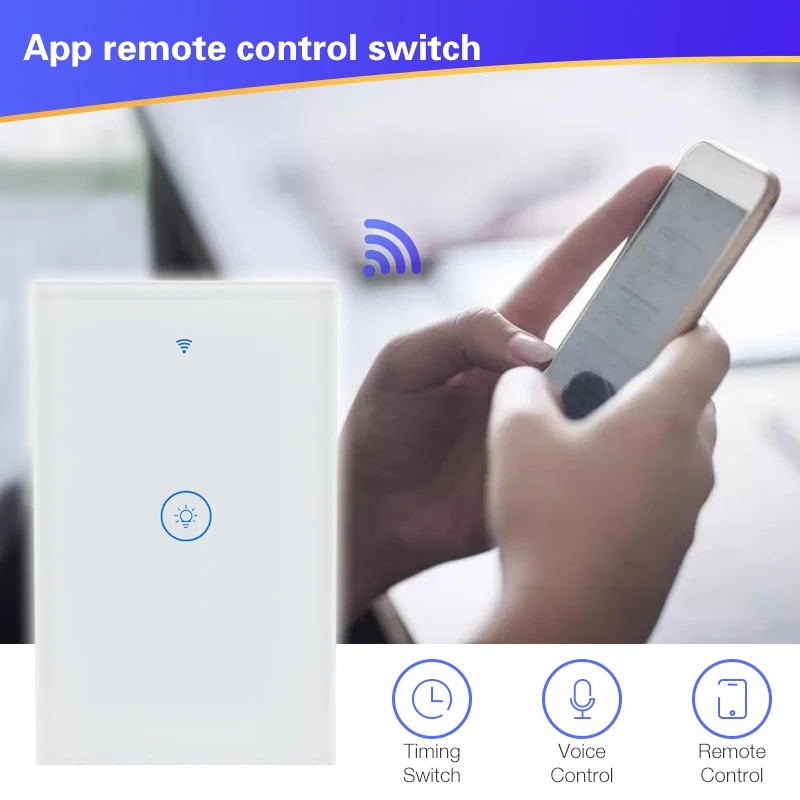 Wifi умный настенный светильник с сенсорной панелью стандарт США 1 банда дом