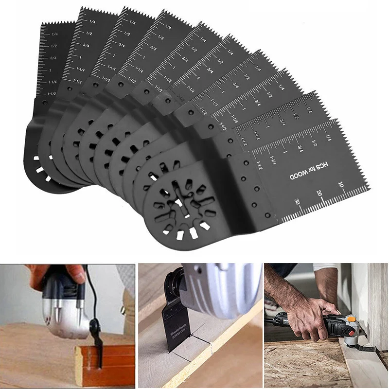 

Осциллирующие многофункциональные лезвия для пилы, универсальный Мультитул из черной углеродистой стали для резки дерева, электроинструм...