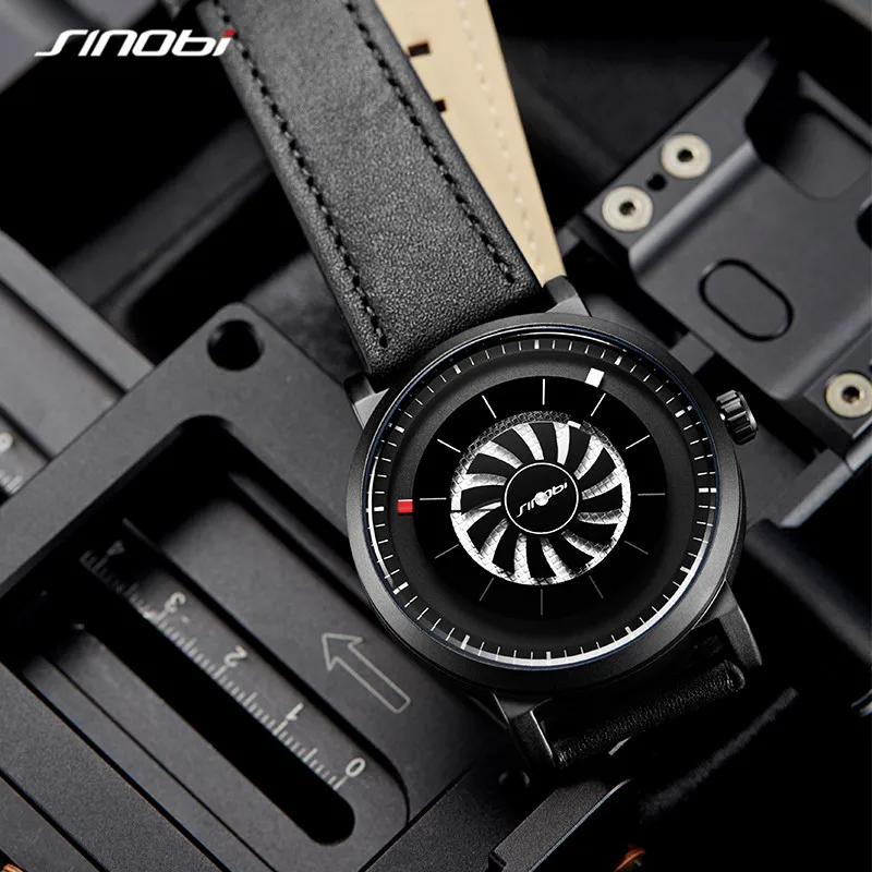 Часы наручные SINOBI Мужские кварцевые брендовые дизайнерские креативные