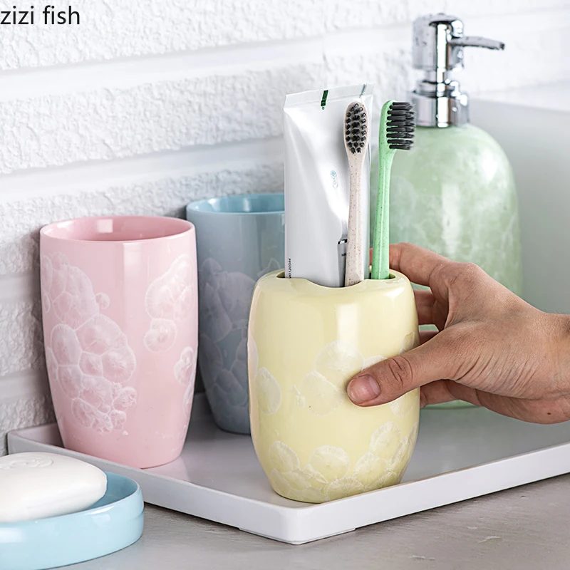 Набор для мытья дома и ванной керамическая чашка полоскания рта аксессуары