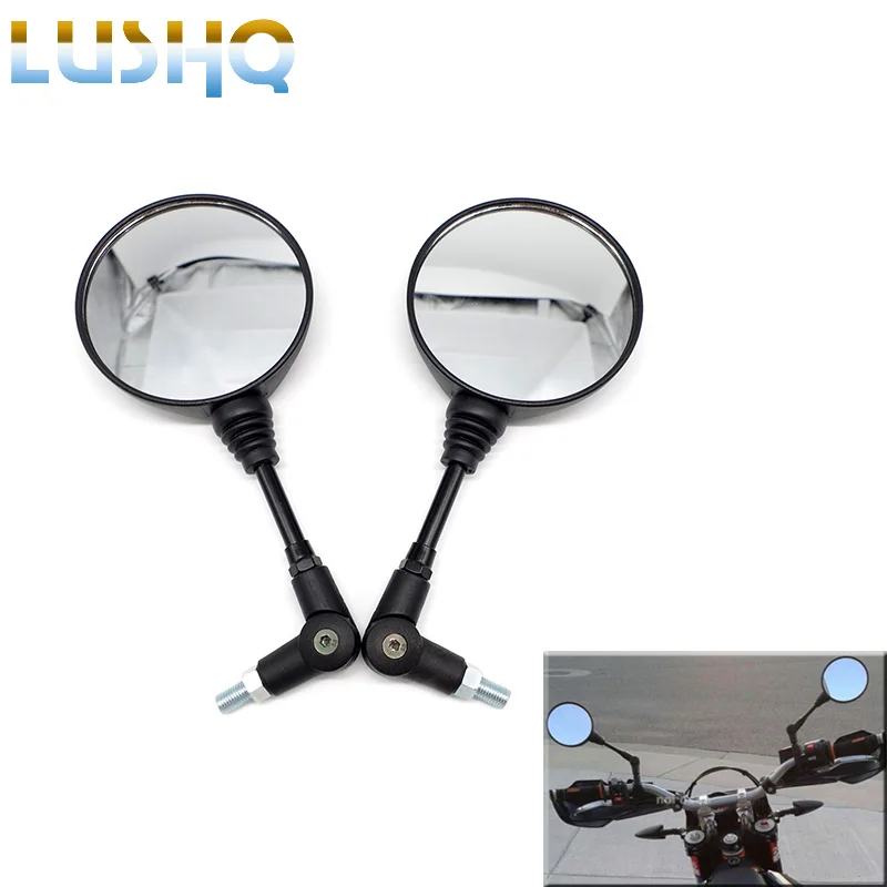 Складное зеркало заднего вида для мотоцикла 8 мм 10 360 дюйма|Боковые зеркала и