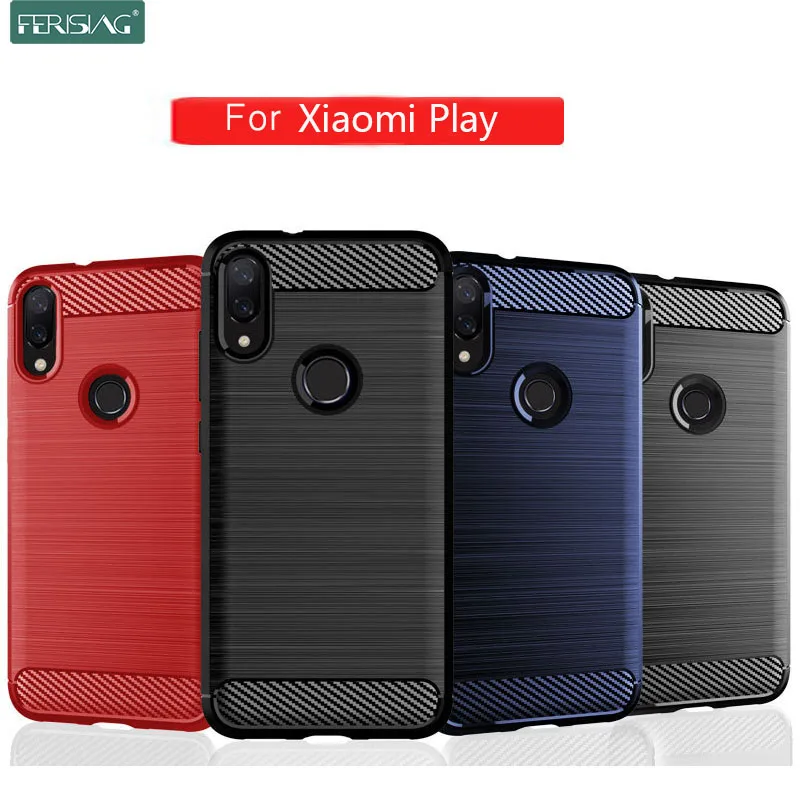 Case For xiaomi Mi Play Xiaomi MiPlay Cases Silicone TPU Bumper Shockproof Carbon Cover for xiao mi play Capa Coque | Мобильные