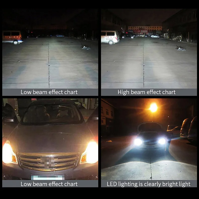 CARCTR хайлайтер H4 Led H13 9004 9007 Автомобильные фары Лампа HB1 HB5 чип PCB 3000K 4300K 6000K 60W 6000LM