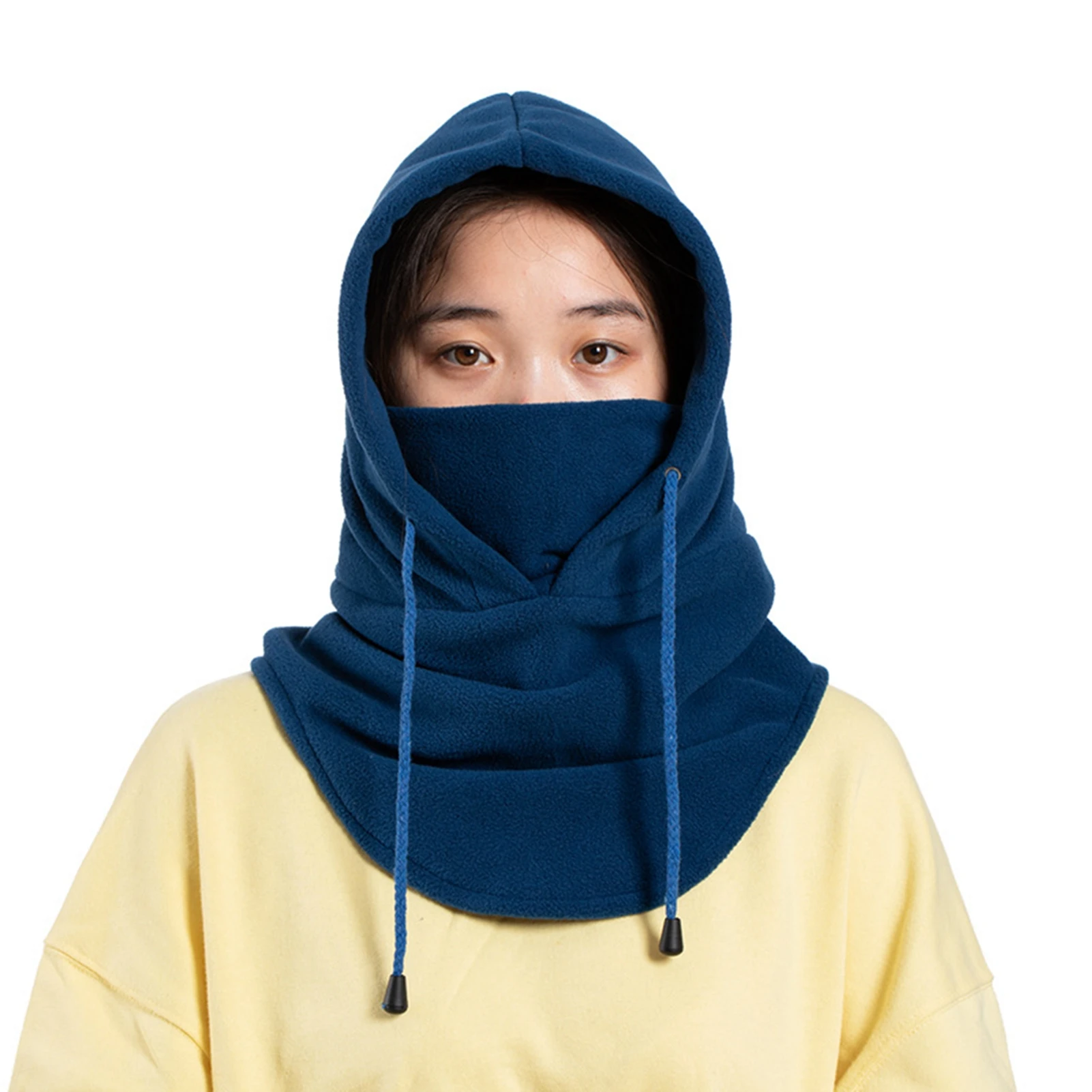 Шапка Зимняя женская унисекс однотонная ветрозащитная теплая для улицы спорта