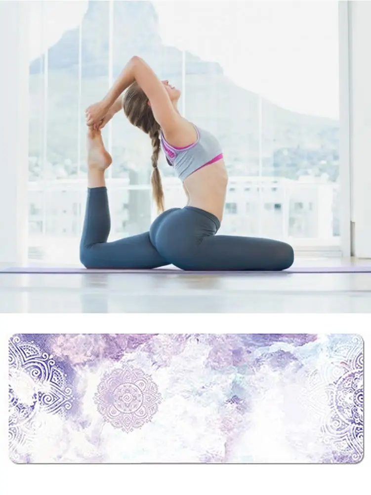 1830*680*1 5 мм Lotus шаблон замшевый коврик для занятий йогой Коврик Нескользящие