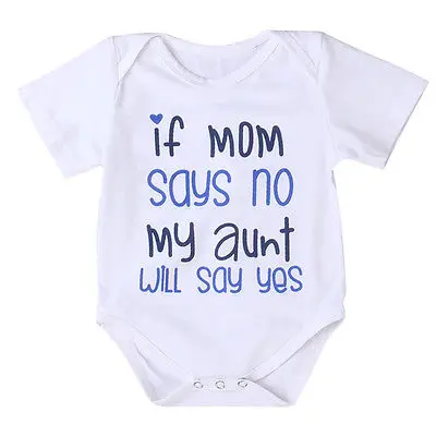 Комбинезон для новорожденных из 2019 хлопка с коротким рукавом и надписью|Ромперы|