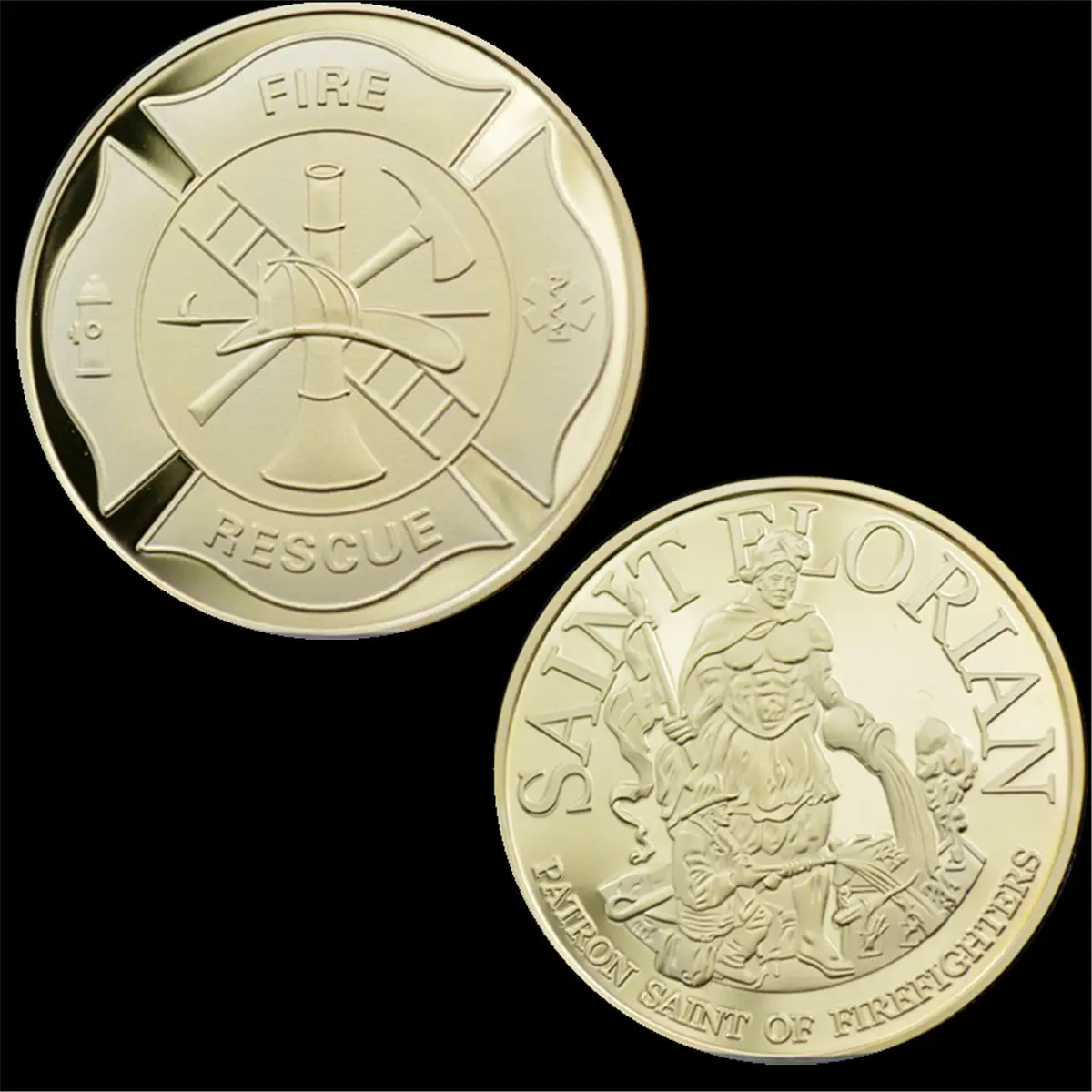 10/20 шт. памятная монета пожарная спасательная коллекция пожарных Золотые