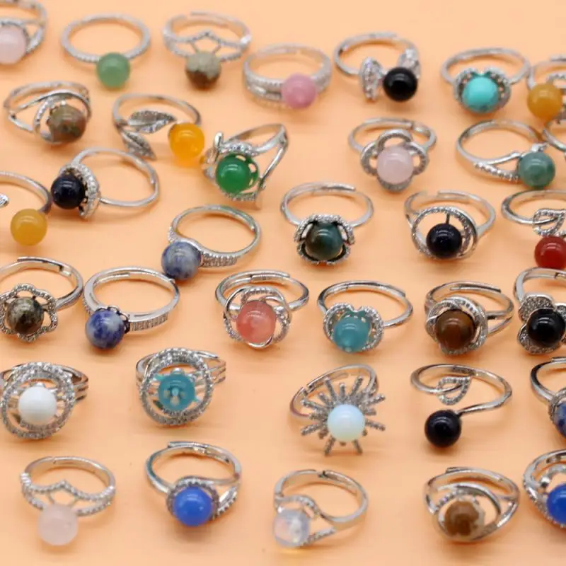 Женское кольцо с жемчугом и цирконом 10 шт. | Украшения аксессуары