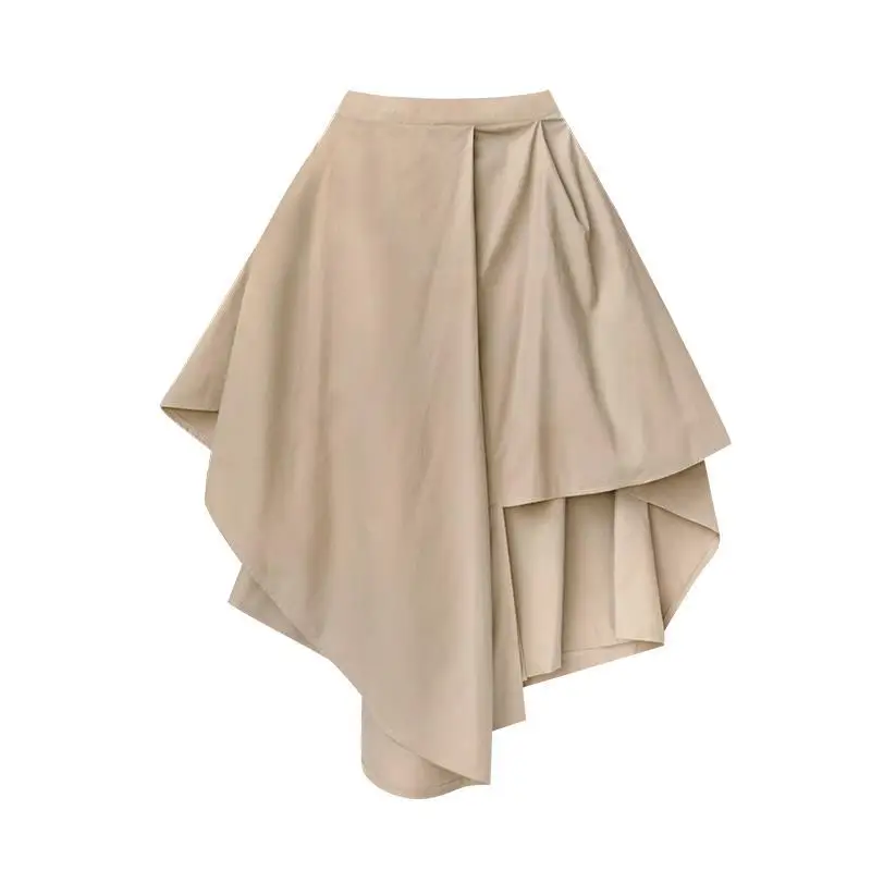 

NEW Irregular skirt women's A-line high waist big swing fishtail skirt