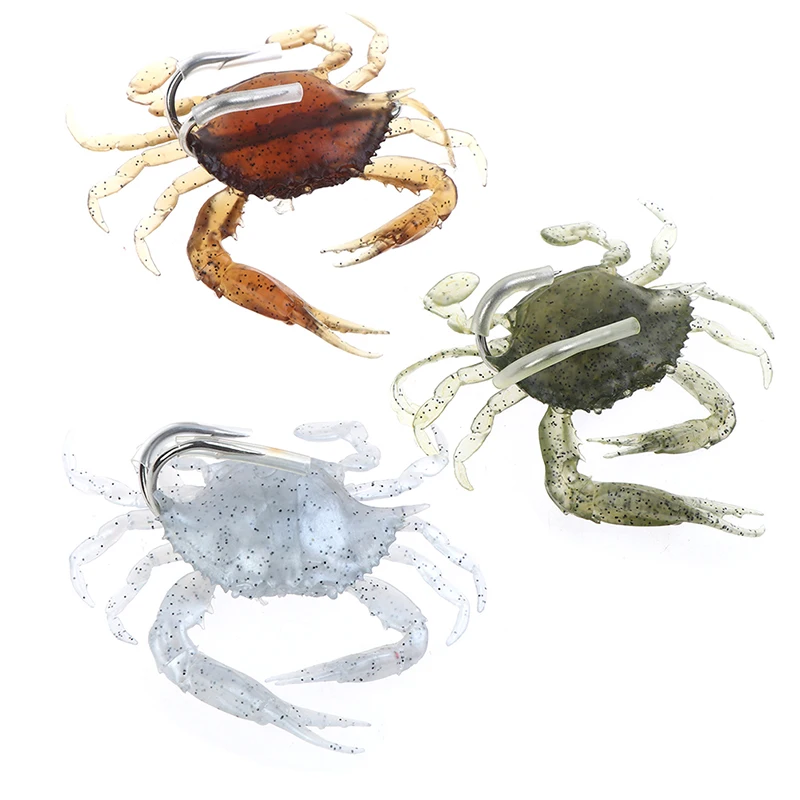 Морские рыболовные отсадочные приманки имитирующие мягкие крабы Червячные