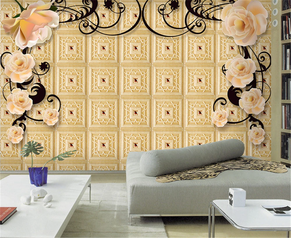 beibehang Large custom wallpapers high - end European style simple living room TV sofa wall decoration painting | Обустройство дома