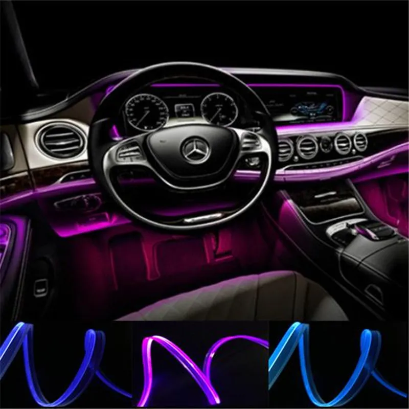 Суперъяркая Пластиковая юбка 2 0 мм боковая светящаяся оптическая нить с плоскими