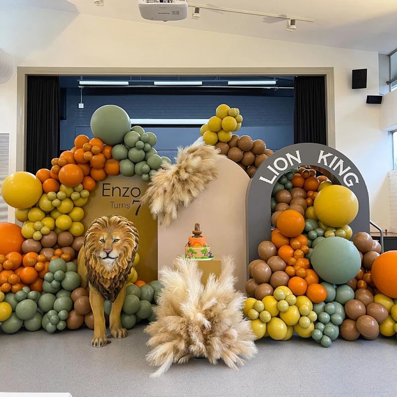 

Двойные набивные воздушные шары в виде животных джунглей, арочная гирлянда, грязные оранжевые авокадо, зеленые воздушные шары для будущей мамы, декор для дня рождения