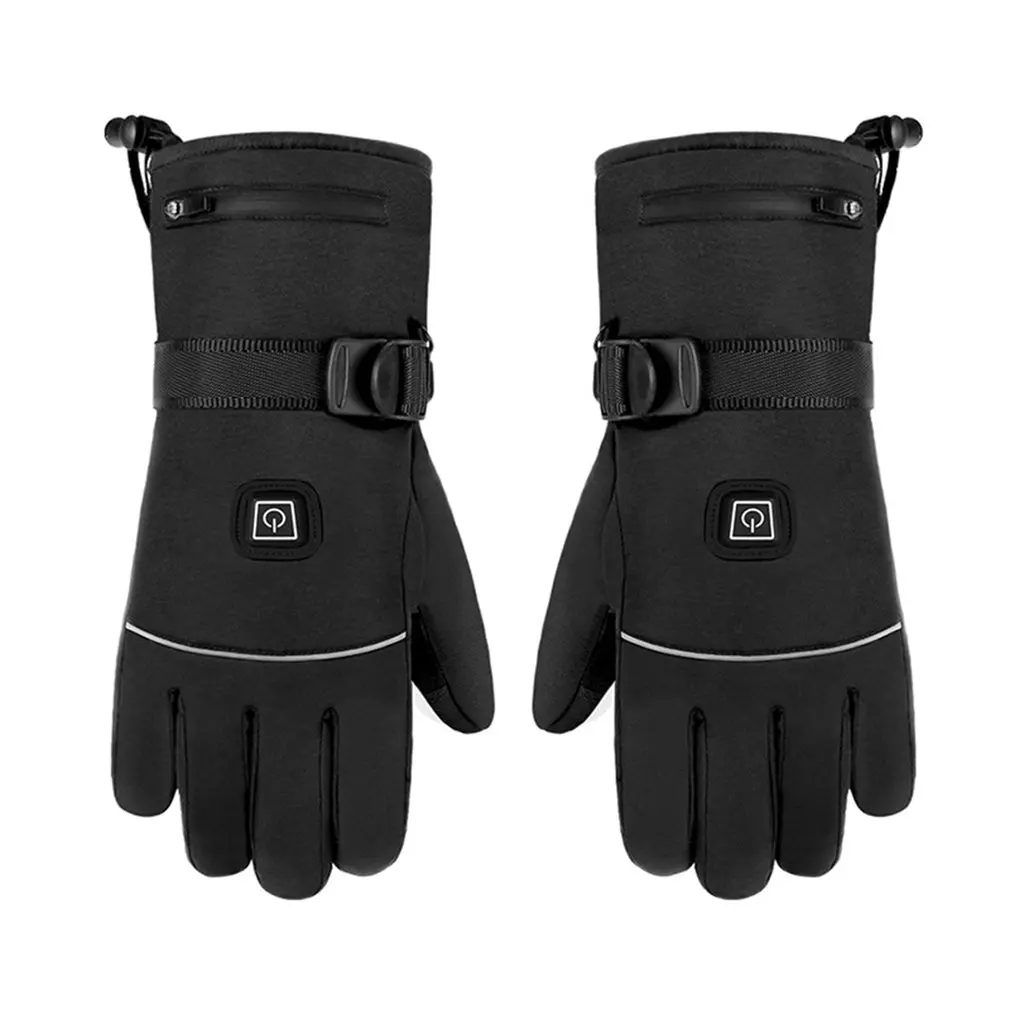 

Winter Warm Thermal Gloves Waterproof Electric Heated Gloves For Outdoor Ski Climbing Heating Gloves With Reflective Strip