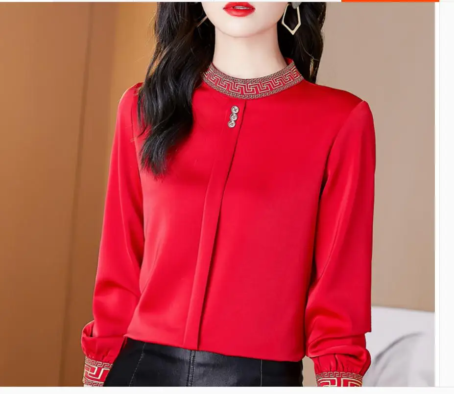 

2021 spring and autumn Summer with New style fashion Long sleeve Women's shirt