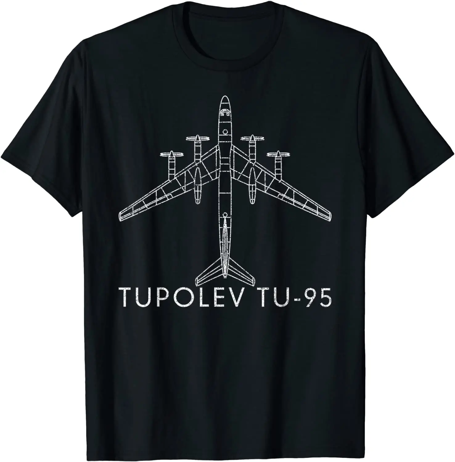 

Russian Warplane Tupolev Tu-95 Bear Strategic Bomber T-Shirt. Summer Cotton O-Neck Short Sleeve Mens T Shirt New S-3XL