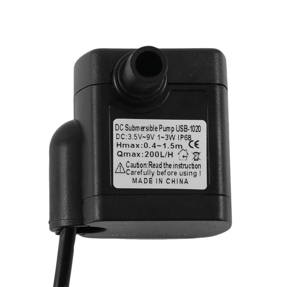DC 3 5-9 в Вт USB бесколлекторный погружной водяной насос мини-аквариум пейзаж фонтан