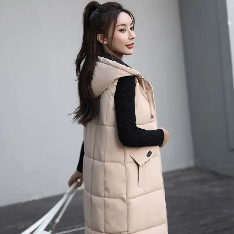 Длинный жилет с подкладкой женские безрукавки майка контрастных цветов карманы