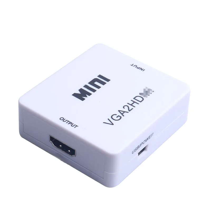Адаптер VGA-HDMI-совместимый с аудиокабелем VGA HD 1080P преобразователь аудиокабеля для