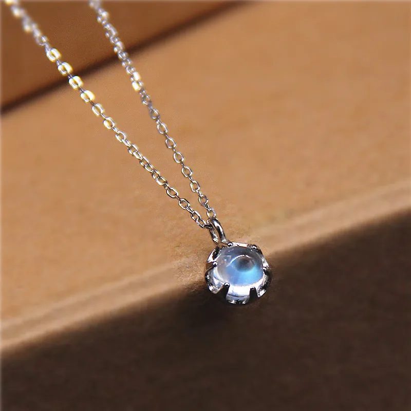 Женское Ожерелье из чистого серебра 925 пробы ожерелье натурального круглого