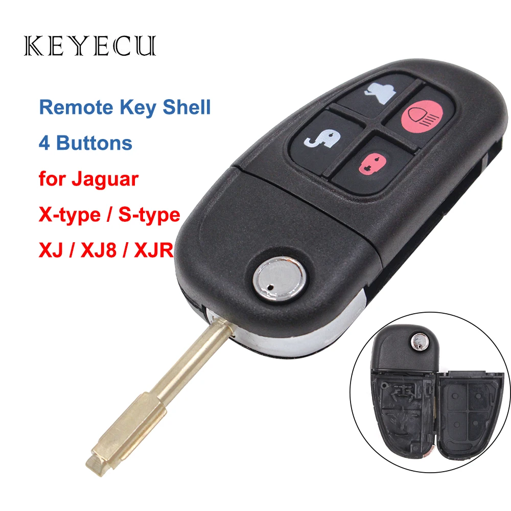Keyecu для Jaguar X-type S-type XJ XJ8 XJR 2001 2002 2003 2004 2005 2006 2007 2008 корпус автомобильного ключа