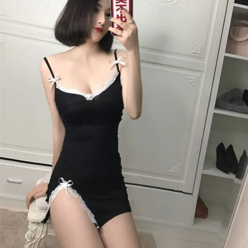 Женское мини-платье с V-образным вырезом открытой спиной и низким | Женская одежда