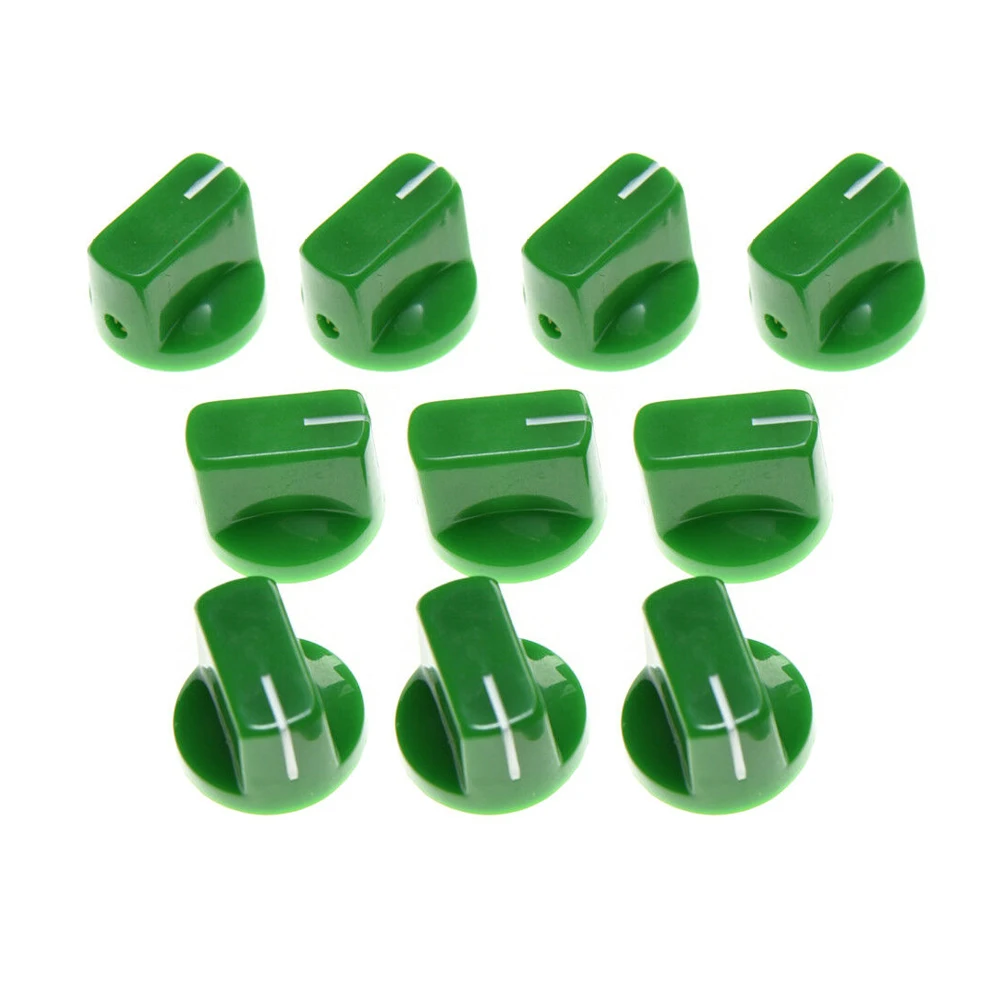 

10x Green Guitar AMP Effect Pedal Knobs Davies 1510 Style Pointer Knob 1/4" 6.4mm Shaft Potentiometer Knob for Pots
