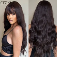 long wavy synthetic wigs for women natural black african american wigs lolita cosplay daily party heat resistant fibre wigs