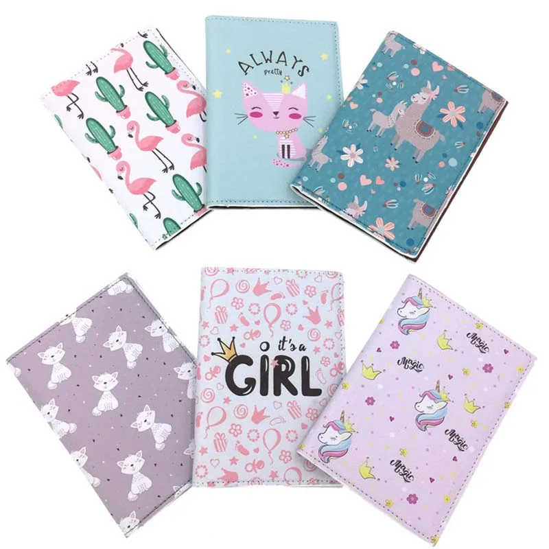 Держатель для паспорта из ПУ кожи с фламинго|Держатели карт и пропусков| |