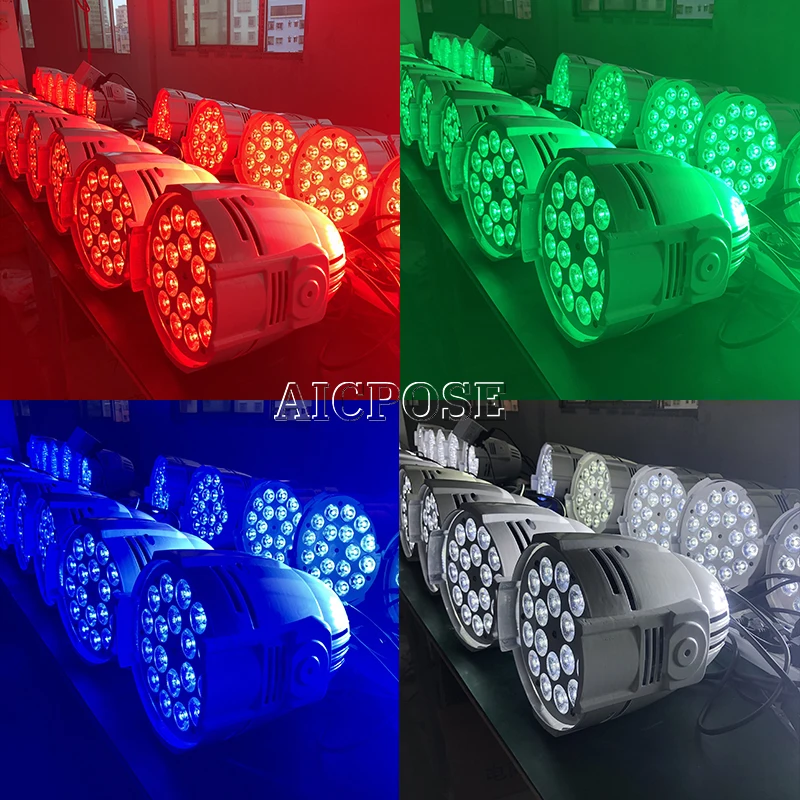 Алюминиевый Светодиодный прожектор Par 18*12 Вт RGBW 4 в 1 светодиодный 64 dj сценическое