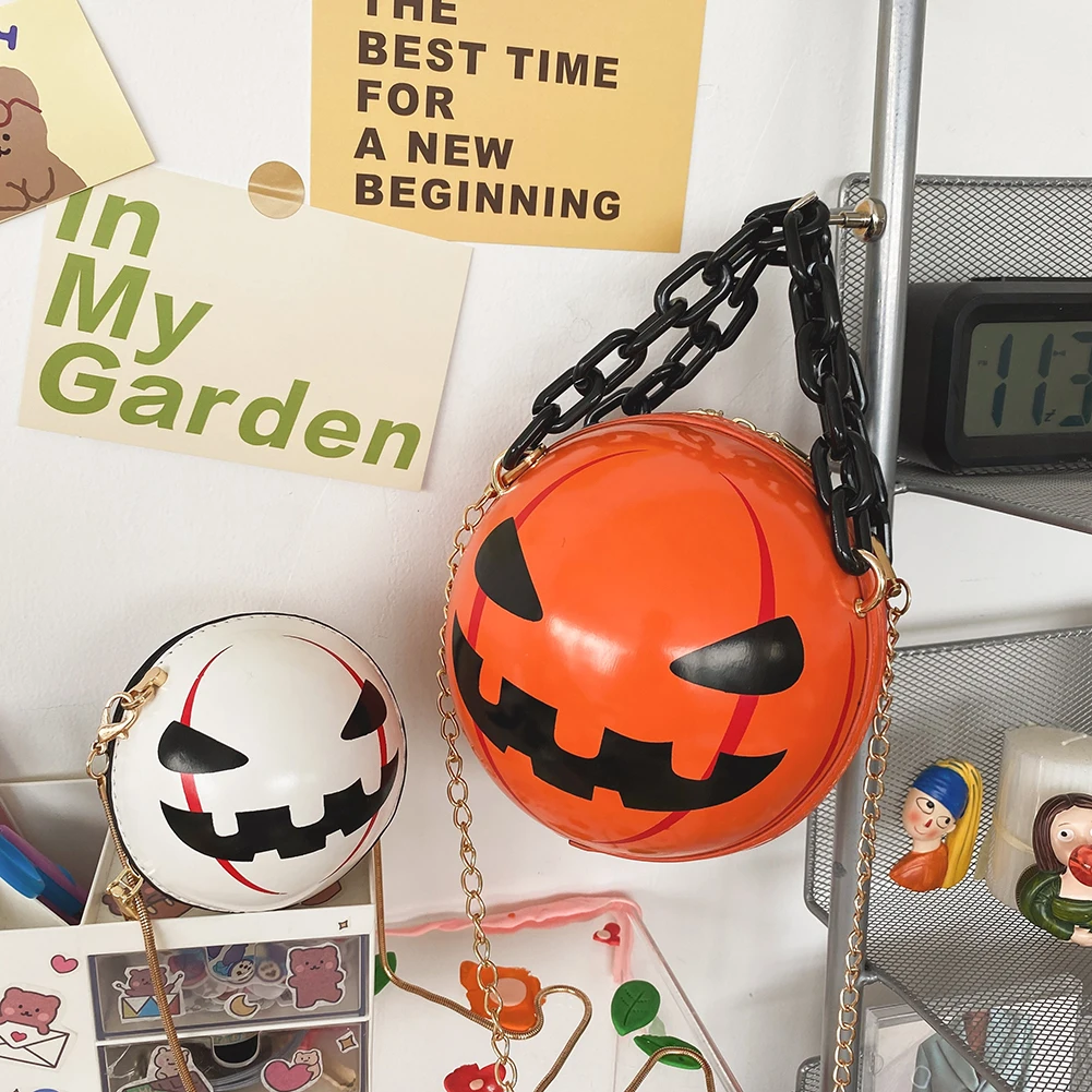 

Дизайнерские сумки через плечо в виде тыквы на Хэллоуин, Модный женский Забавный кошелек дьявола, элегантные сумки через плечо с изображени...