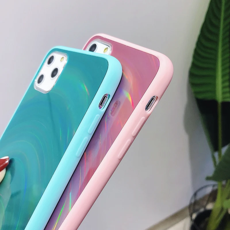 Чехол SUYACS для телефона с радужным градиентом iPhone 11 Pro Max XR XS X 7 8 6S Plus мягкая