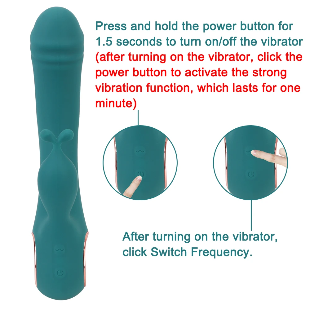 10-частотный фаллоимитатор вибратор-кролик Вагинальный Анальный массажер