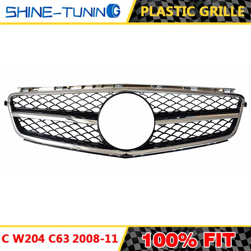 Frong решетка подходит для mercedes C class real W204 C63 amg grill только настоящих c63 2008 2011|Гоночные