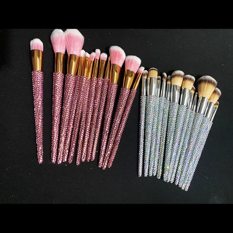 

Diamond Glitter Shining Makeup Brushes Set 12PCS/Set Cosmetic Foundation Powder Brush Eyeshadow Concealer Complete Makeup Kit