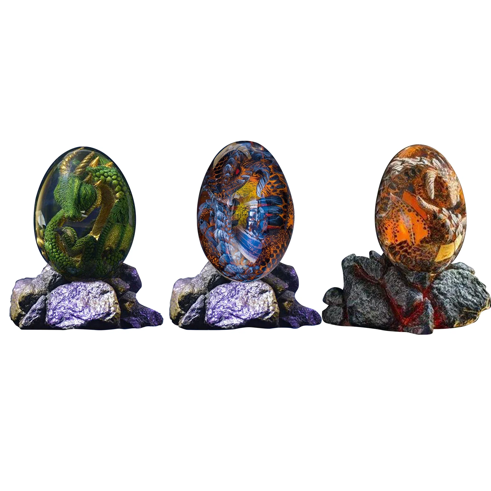 

Creative Lava Dragon Egg Dinosaur Egg Statuette Ornament Home Desktop Resin Craftwork Decoration For Indoor Outdoor Robust