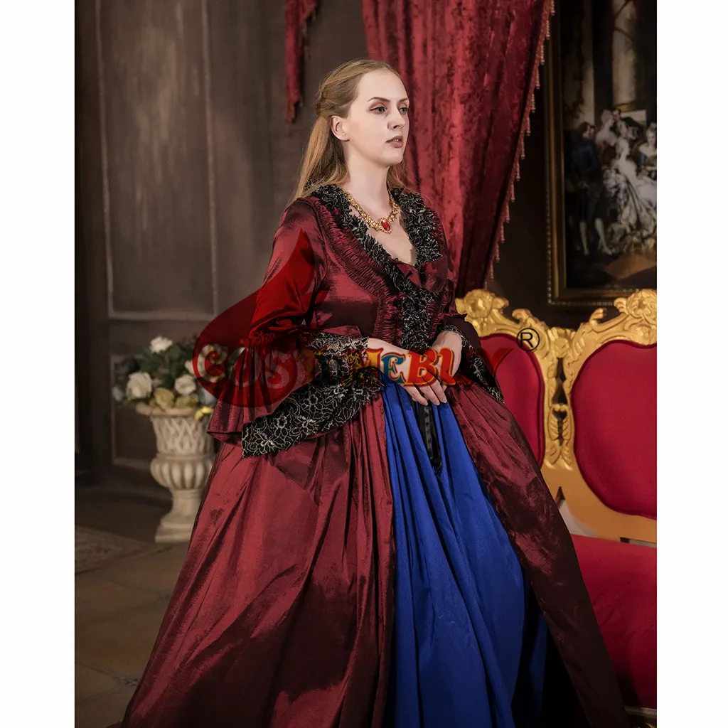 Costumebuy викторианская Мария Антуанетта рококо бальное платье 18 век Антуанетта барокко Маскарад женское платье королевы на заказ