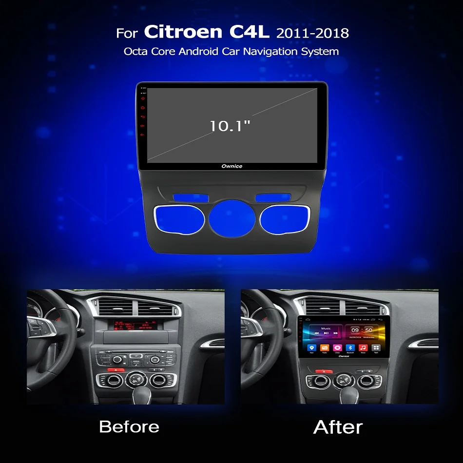 Ownice K1 K2 K3 K5 K6 Android 9,0 навигационный плеер для Citroen C4 C4L 2011- Восьмиядерный автомобильный DVD радио головное устройство Bluetooth 4G