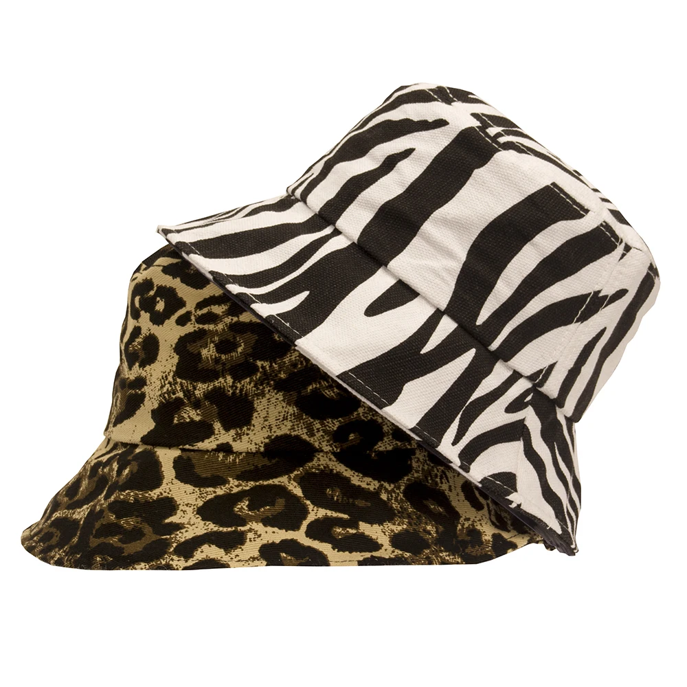 Панама женская в японском стиле ретро с леопардовым принтом шляпа Корейском для