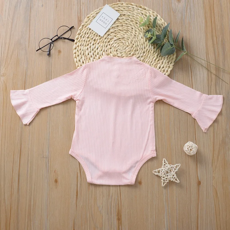 Одежда для новорожденных девочек детский комбинезон с рукавами-колокольчиками