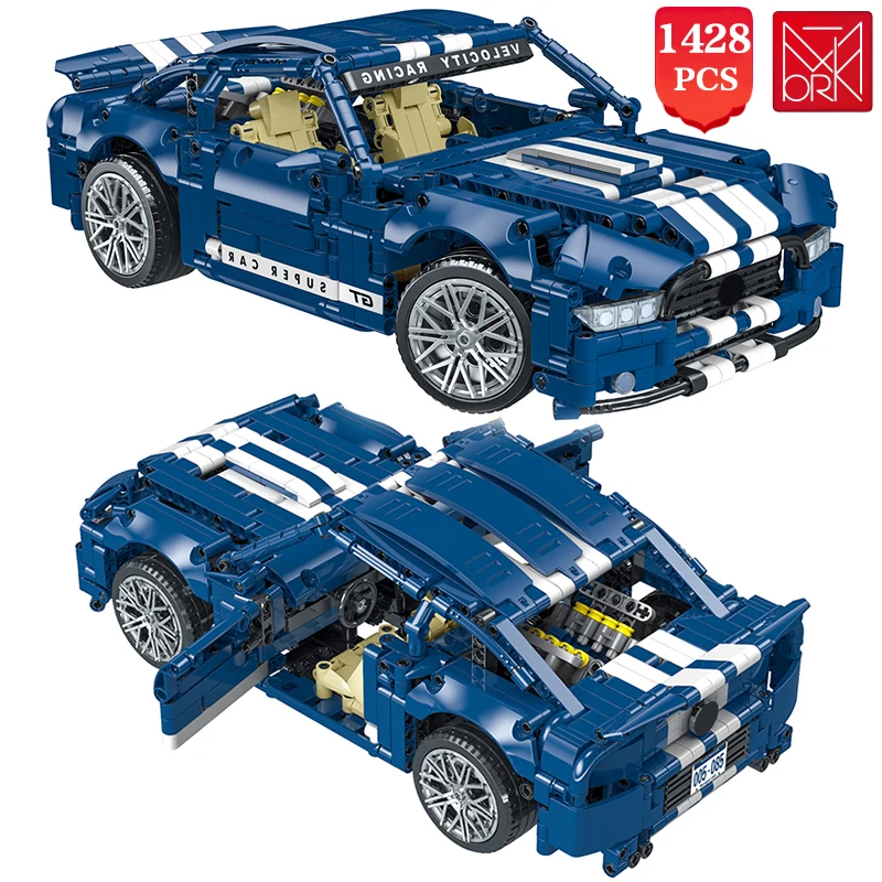 

Technical Expert Racing Sports Car Building Blocks MOC Stunt Racer Vehicle Assembly Model Bricks DIY Set Toys for Boys Gifts