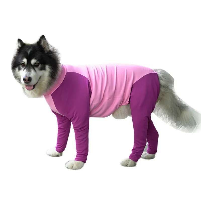 

Large Dog Clothes Four-legged Light Warm Pajamas for Autumn Winter, Large Dog Labrador Clothes, Four-legged Elbow Pad Jumpsuit