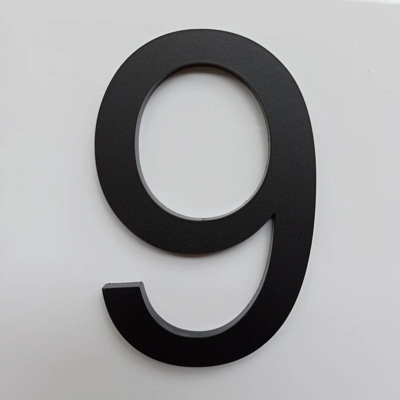 

4 inch /10cm Modern House Number Door Home Address Mailbox Numbers for House Number Digital Door Outdoor Sign 4 Inch. #9 Black