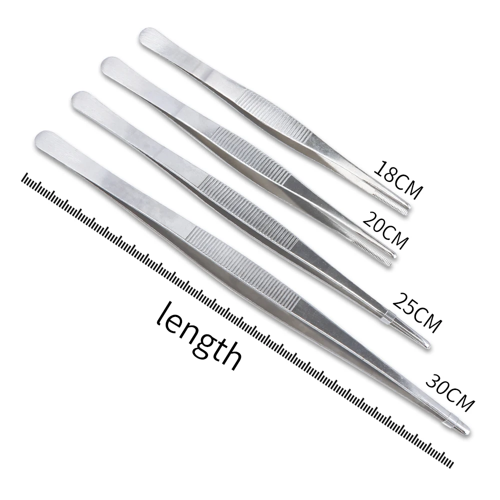 LUXIANZI пинцет из нержавеющей стали, длинные локоть, прямые щипцы для садовых растений, зажим для кухни, барбекю, сделай сам, плоскогубцы, медицинский стоматологический инструмент
