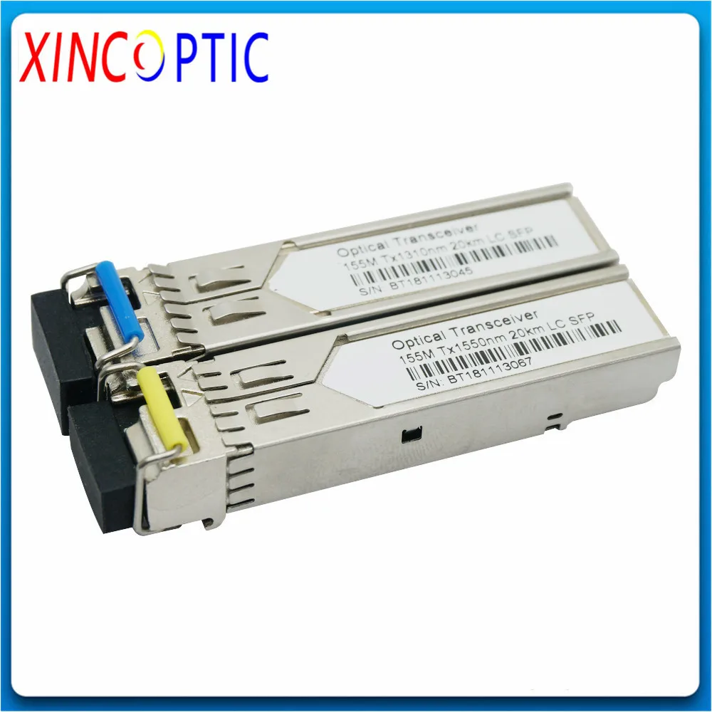 Двунаправленный приемопередатчик WDM BIDI DDM SC LC SFP 155 Мбит/с 1310 нм 20 км оптоволоконный