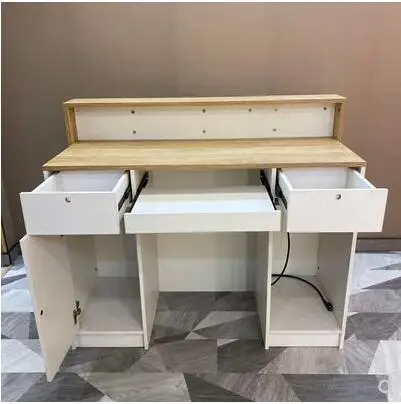 

Modern simple multi-function beauty salon cashier counter dessert clothing store collection desk reception counter bar