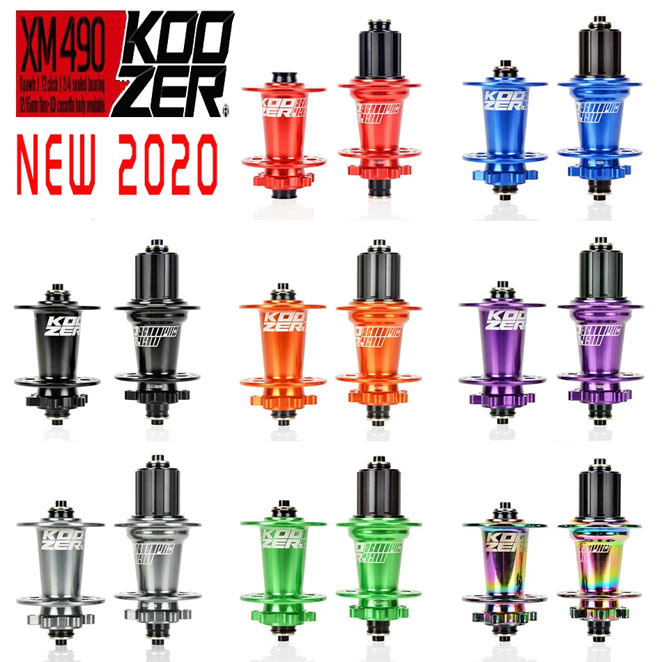 

Koozer MF490PRo 4 Bearings MTB Mountain Bike Hub Rear 10 * 135m QR100 * 15 12 * 142mm Thru 28/32/36 Holes Disc Brake Bicycle Hub