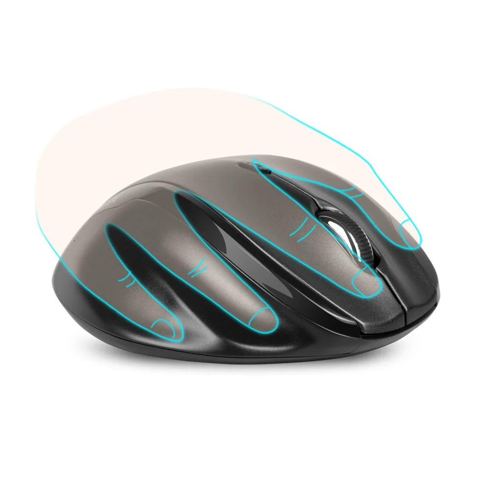 Delux M620GX беспроводная мышь эргономичная оптическая 2,4G 800/1200/1600/2400 dpi регулируемая с подставкой для запястья коврик для мыши для настольного ноутбука