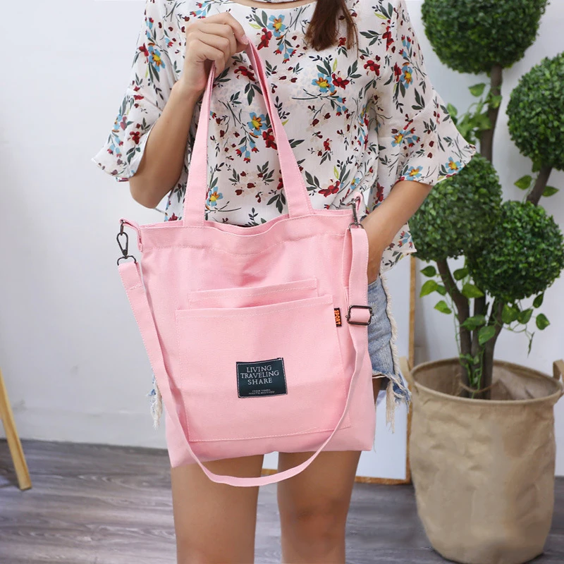 Сумка кросс-боди Женская холщовая многоразовая Сумочка для покупок повседневный